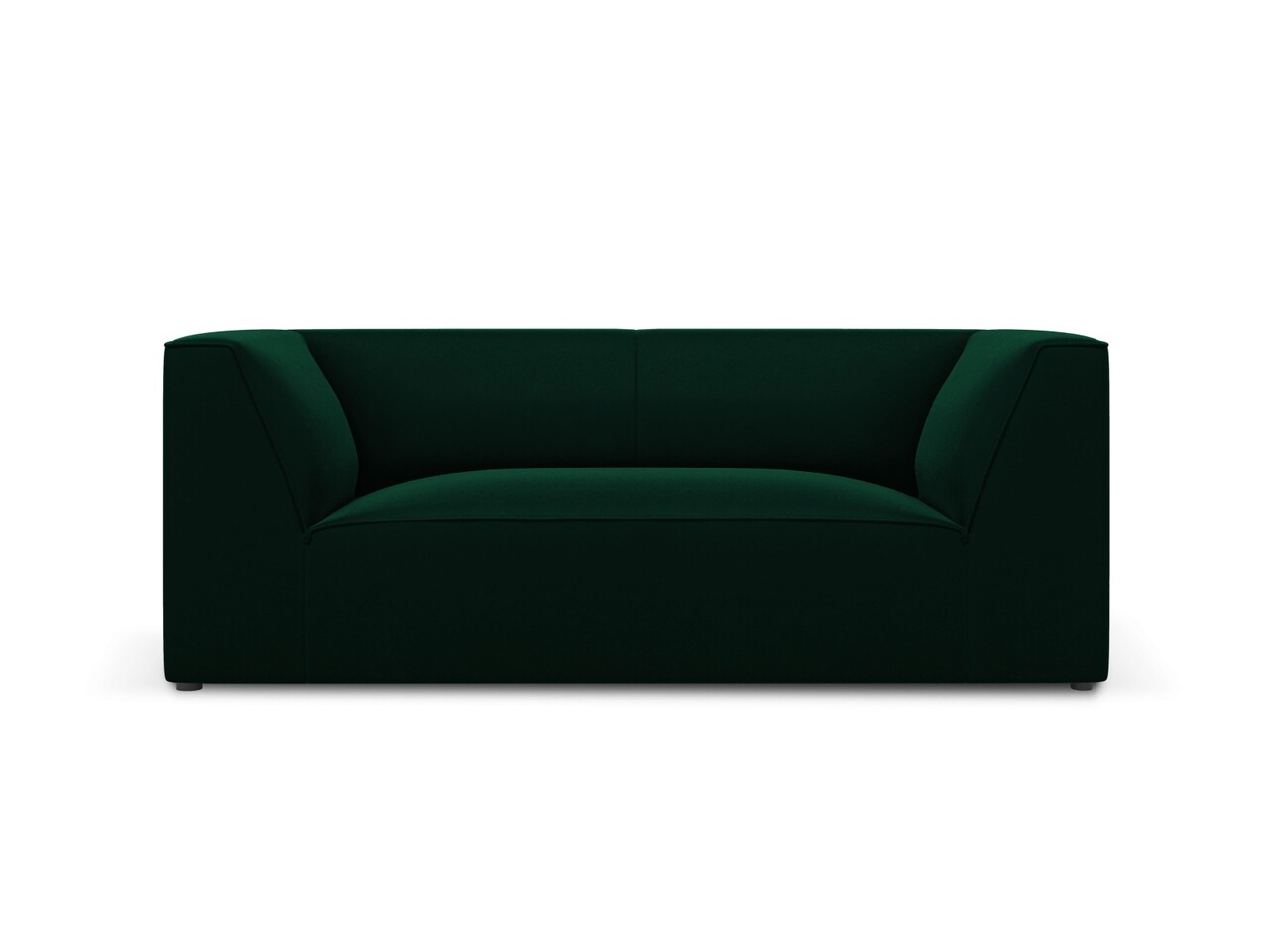 Canapea 2 locuri, Ruby, Micadoni Home, BL, 174x93x69 cm, catifea, verde bottle - imagine 6